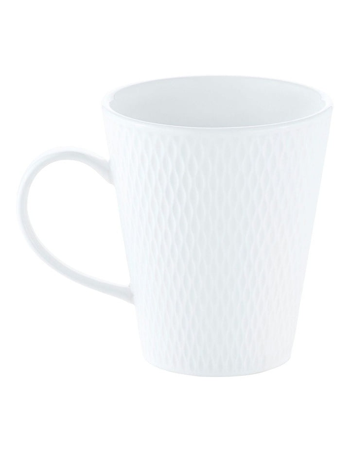 White Basics Diamonds Conical Mug in White