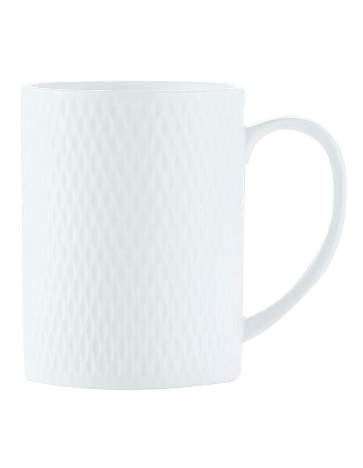White Basics Diamonds Straight Mug in White