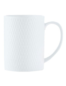 White Basics Diamonds Straight Mug in White