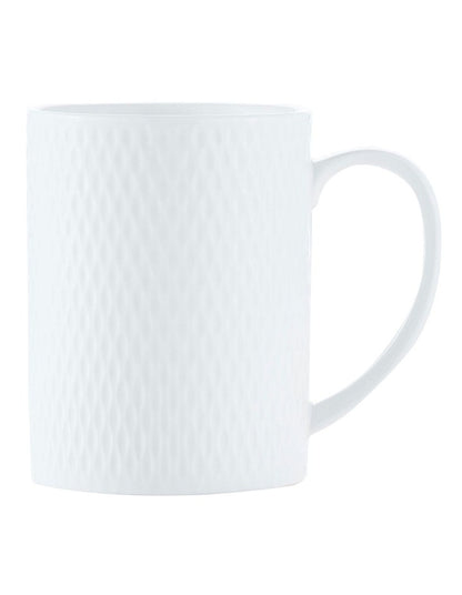 White Basics Diamonds Straight Mug in White