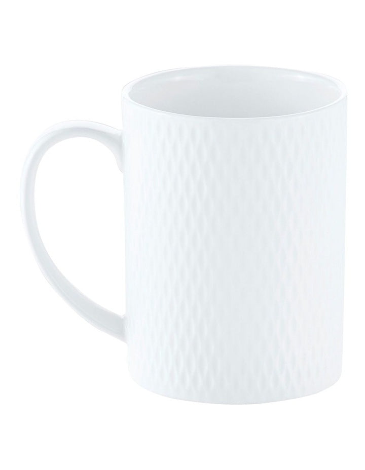 White Basics Diamonds Straight Mug in White