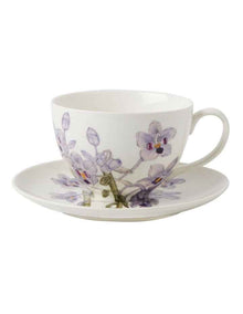 Royal Botanic Gardens Australian Orchids Cup & Saucer 240ml Gift Boxed Lilac