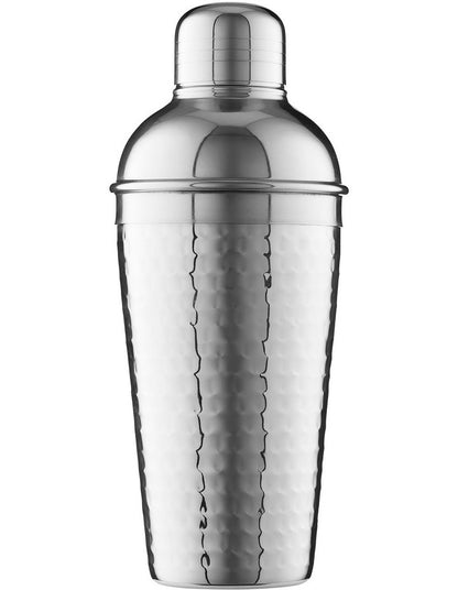 Cocktail & Co Lexington Hammered Cocktail Shaker 500ml Gift Boxed  in Silver