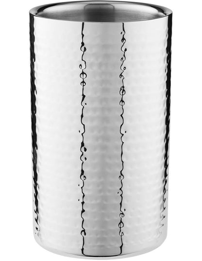 Cocktail & Co Lexington Hammered Wine Cooler Gift Boxed in Silver