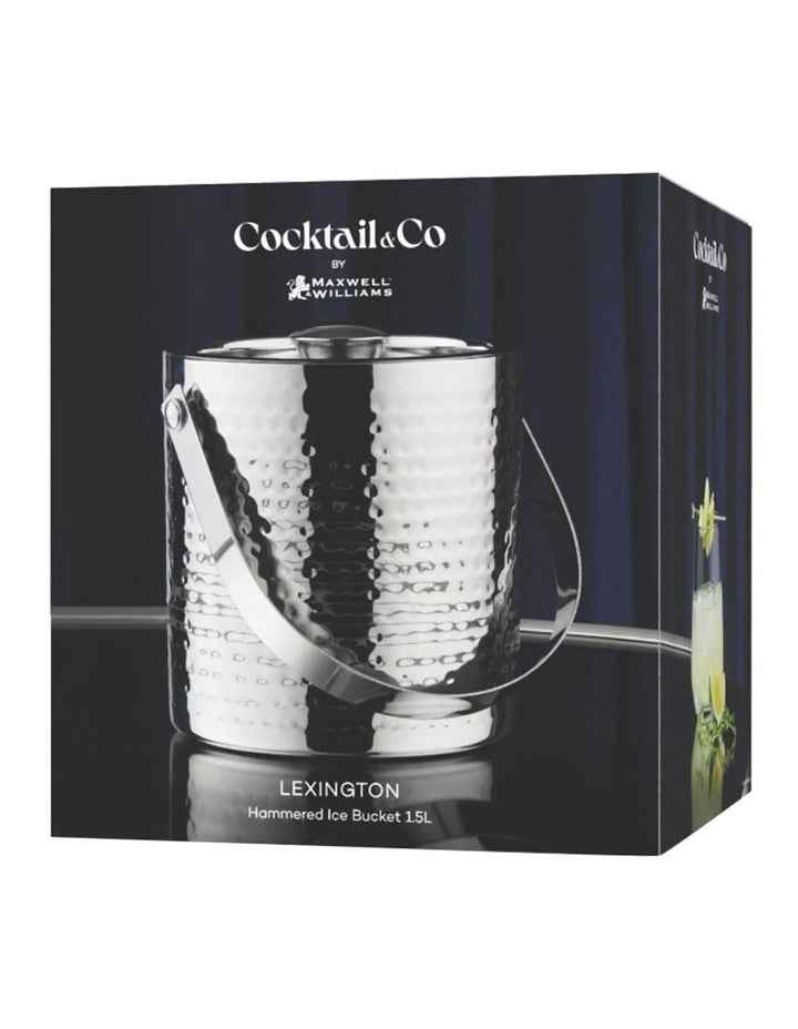 Cocktail & Co Lexington Hammered Ice Bucket 1.5L Gift Boxed in Silver