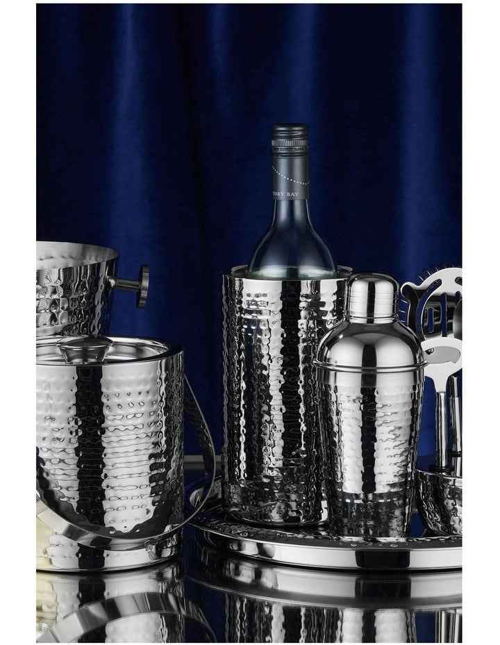 Cocktail & Co Lexington Hammered Champagne Bucket in Silver
