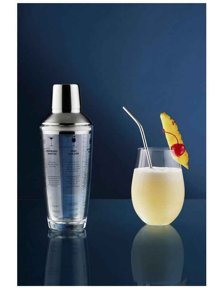 Cocktail & Co Glass Cocktail Recipe Shaker 680ml Gift Boxed