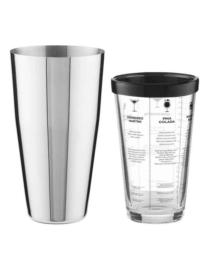 Cocktail & Co Boston Cocktail Recipe Shaker 400ml Gift Boxed