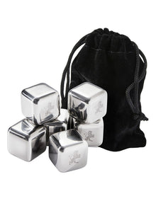 Cocktail & Co Reusable Ice Cubes Set of 6 Gift Boxed in Stainless Steel