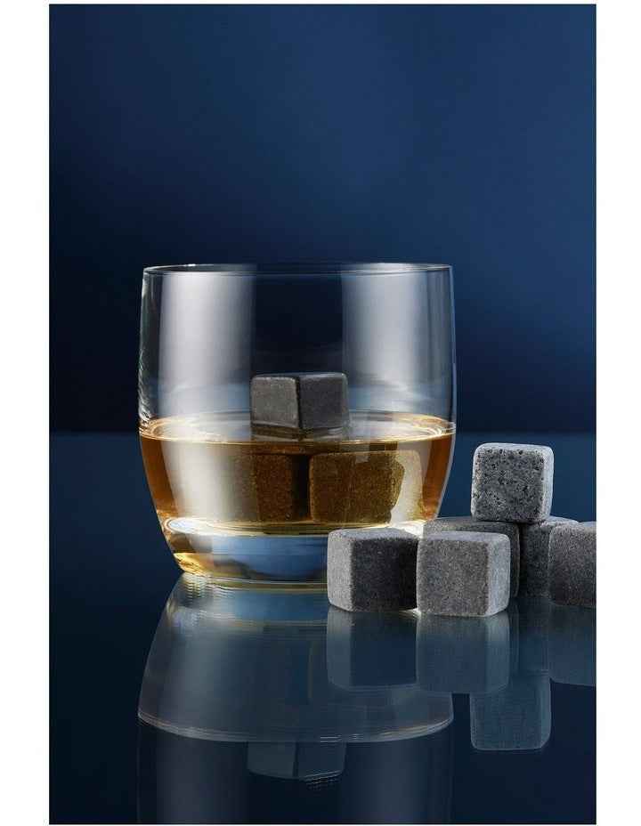 Cocktail & Co Reusable Whisky Stone Set of 9 Gift Boxed in Charcoal
