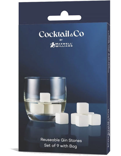 Cocktail & Co Reusable Gin Stone Set of 9 Gift Boxed in White