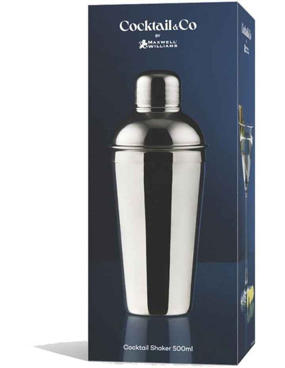Cocktail & Co Cocktail Shaker 500ml Stainless Steel Gift Boxed