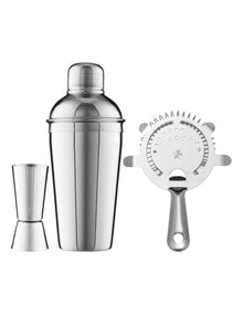 Cocktail & Co Cocktail Set 500ml Set of 3 Stainless Steel Gift Boxed