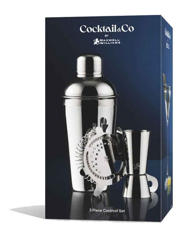 Cocktail & Co Cocktail Set 500ml Set of 3 Stainless Steel Gift Boxed