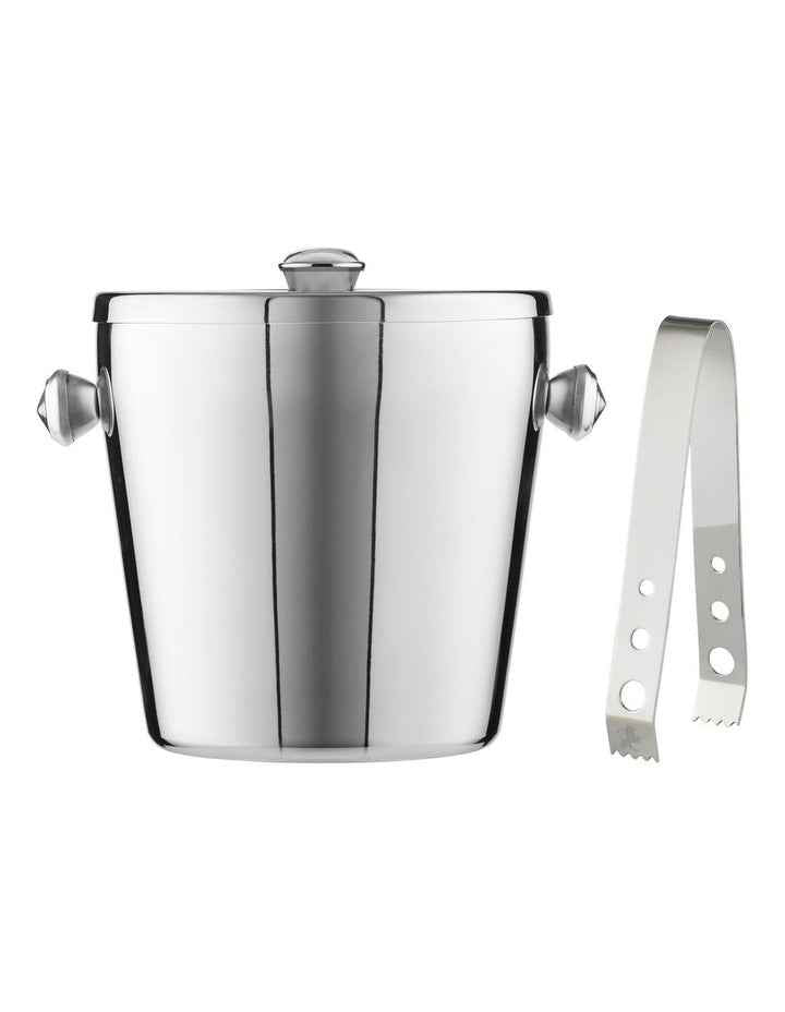 Cocktail & Co Ice Bucket 1.2L With Lid & Tongs Gift Boxed in Stainless Steel