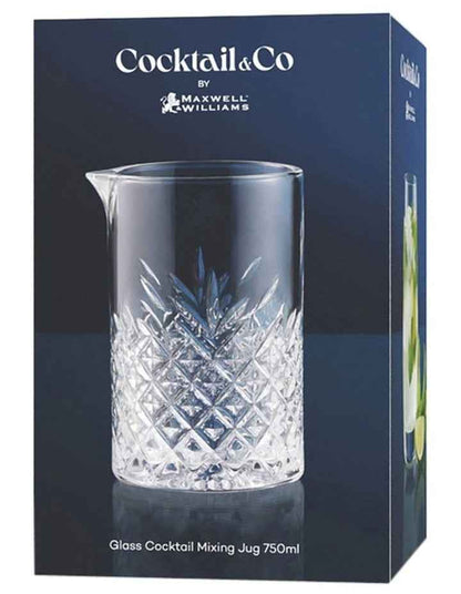 Cocktail & Co Glass Cocktail Mixing Jug 750ml Gift Boxed