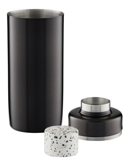 Cocktail & Co Royce Cocktail Shaker 500ml Gift Boxed Black/Terrazzo