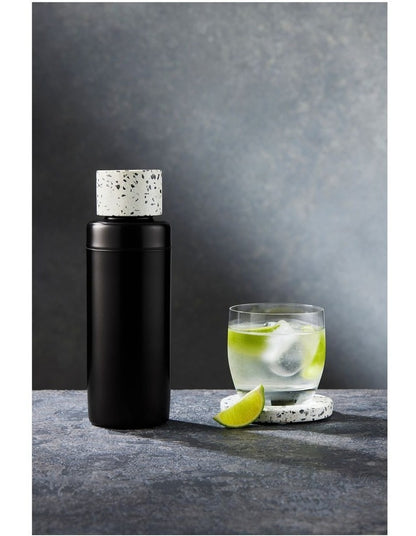 Cocktail & Co Royce Cocktail Shaker 500ml Gift Boxed Black/Terrazzo