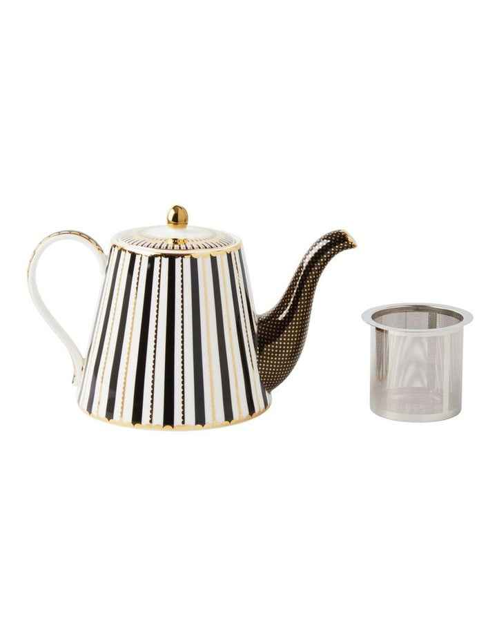 Teas & C's Regency Teapot With Infuser 1L Gift Boxed in Black