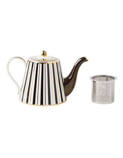 Teas & C's Regency Teapot With Infuser 1L Gift Boxed in Black