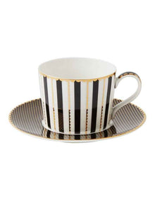Teas & C's Regency Cup & Saucer 240ml Gift Boxed in Black