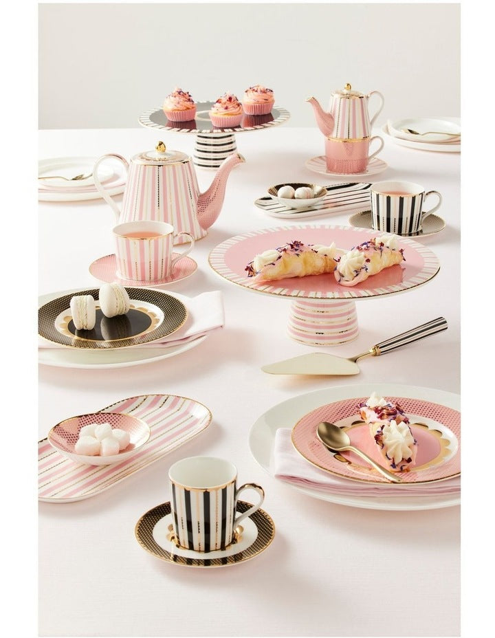 Teas & C's Regency Rim Plate 19.5cm Gift Boxed in Black