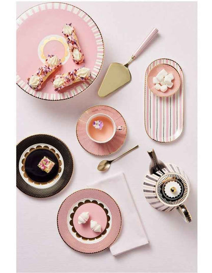 Teas & C's Regency Rim Plate 19.5cm Gift Boxed in Black