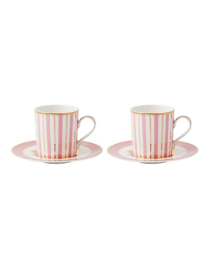 Teas & C's Regency Demi Cup & Saucer 100ml Set of 2 Gift Boxed in Pink