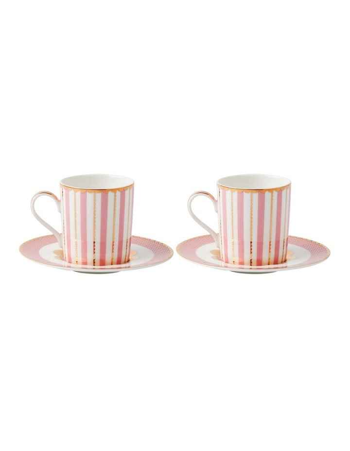 Teas & C's Regency Demi Cup & Saucer 100ml Set of 2 Gift Boxed in Pink