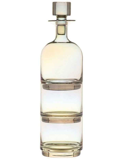 Glamour Stacked Decanter Set 3 Piece in Iridescent
