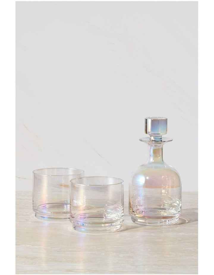 Glamour Stacked Decanter Set 3 Piece in Iridescent
