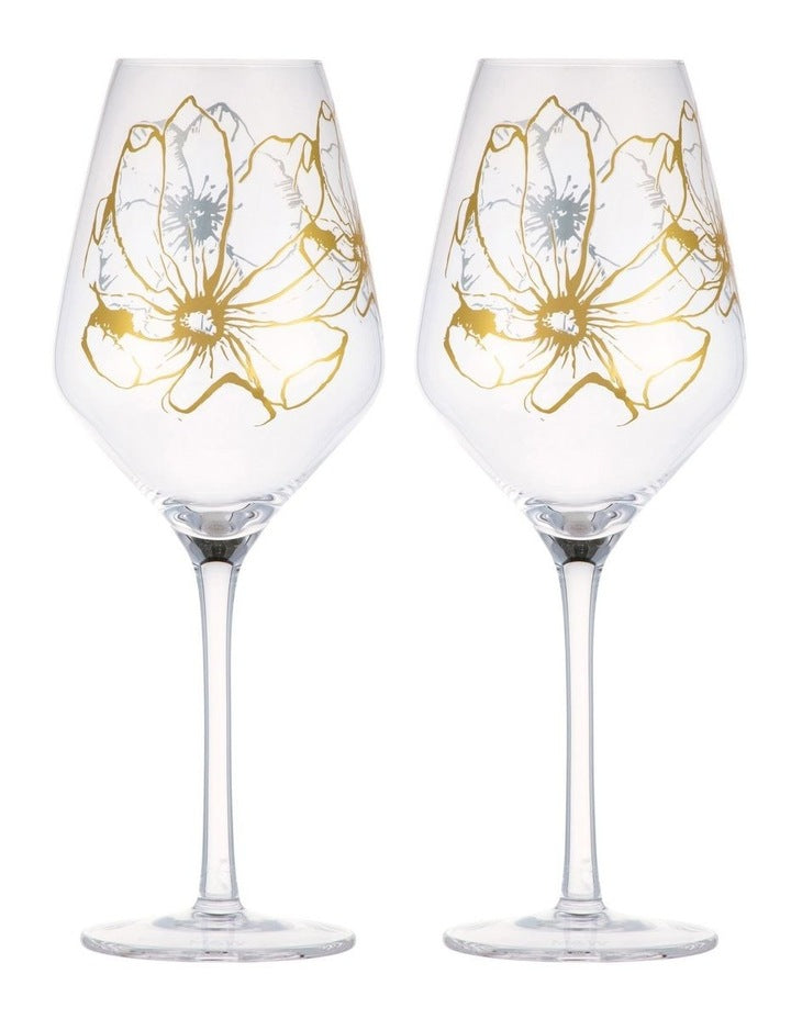 Wine Glass 520ml Set of 2 Gift Boxed in Clear