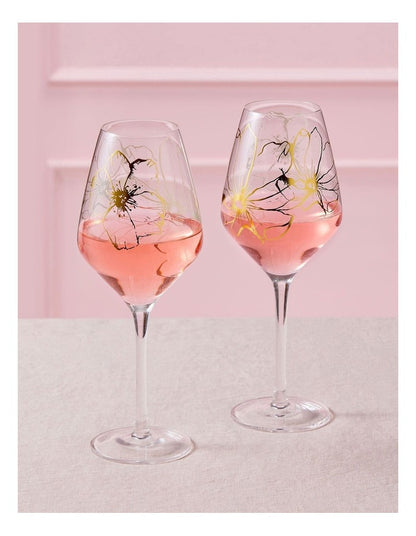 Wine Glass 520ml Set of 2 Gift Boxed in Clear