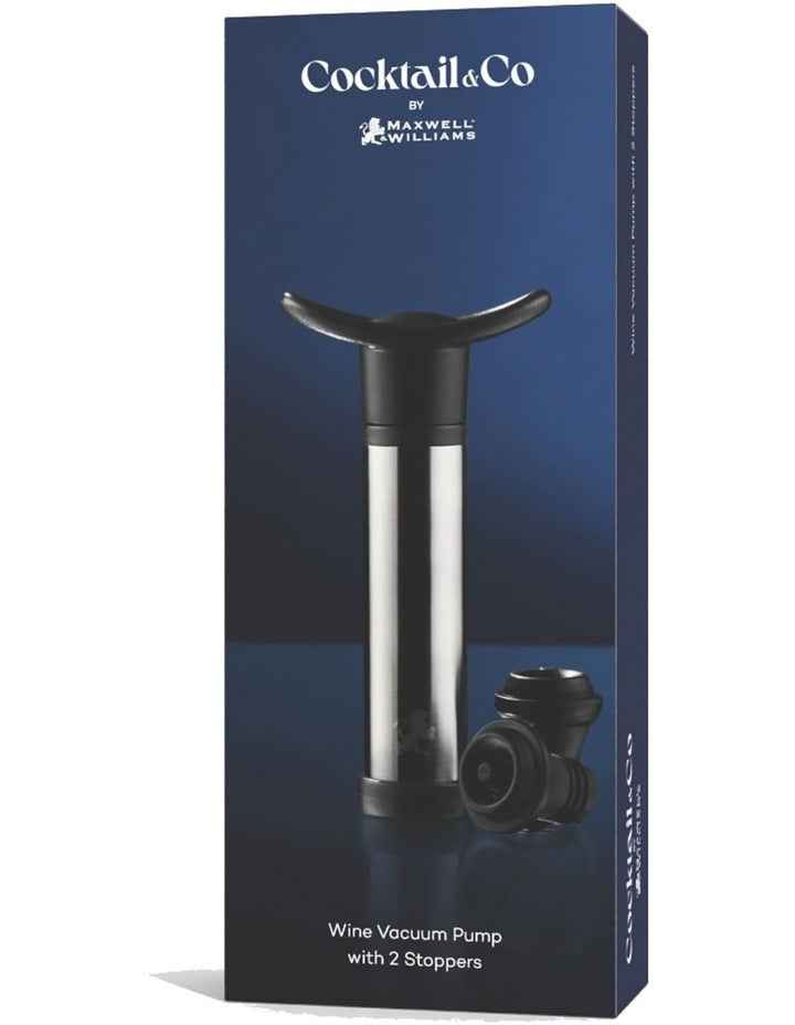 Cocktail & Co Wine Vacuum Pump With 2 Stopper Gift Boxed