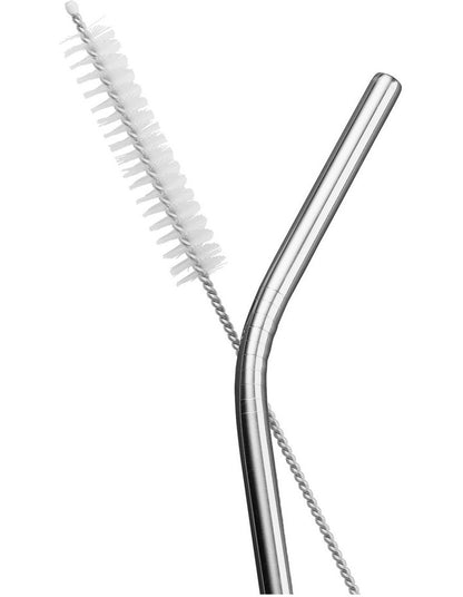 Cocktail & Co Reusable Straw Set of 6 With Brush Gift Boxed in Stainless Steel