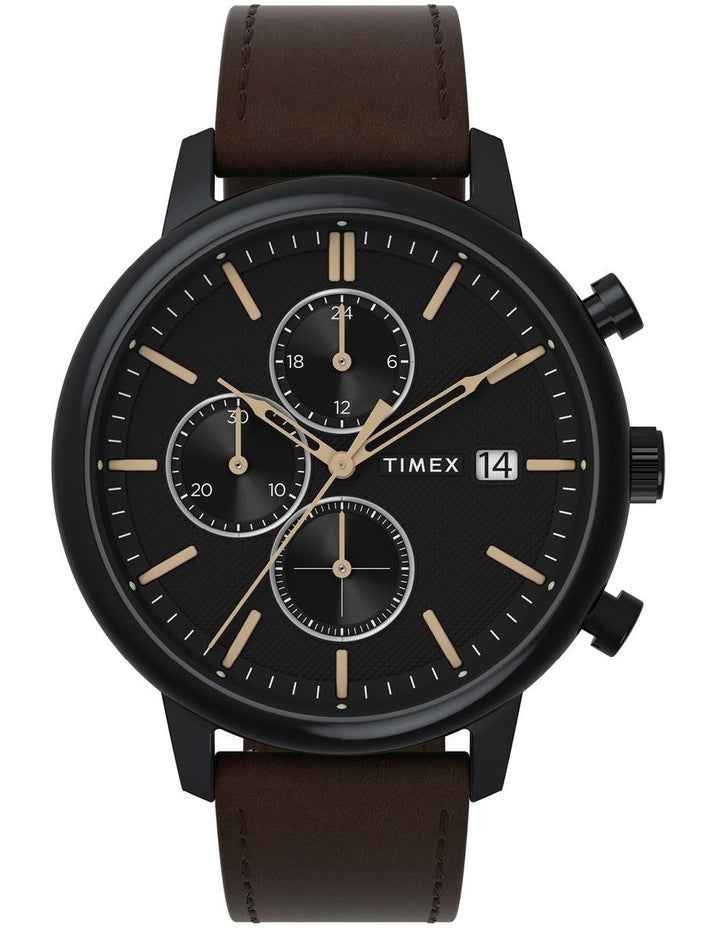 Chicago Chrono Leather Watch in Brown