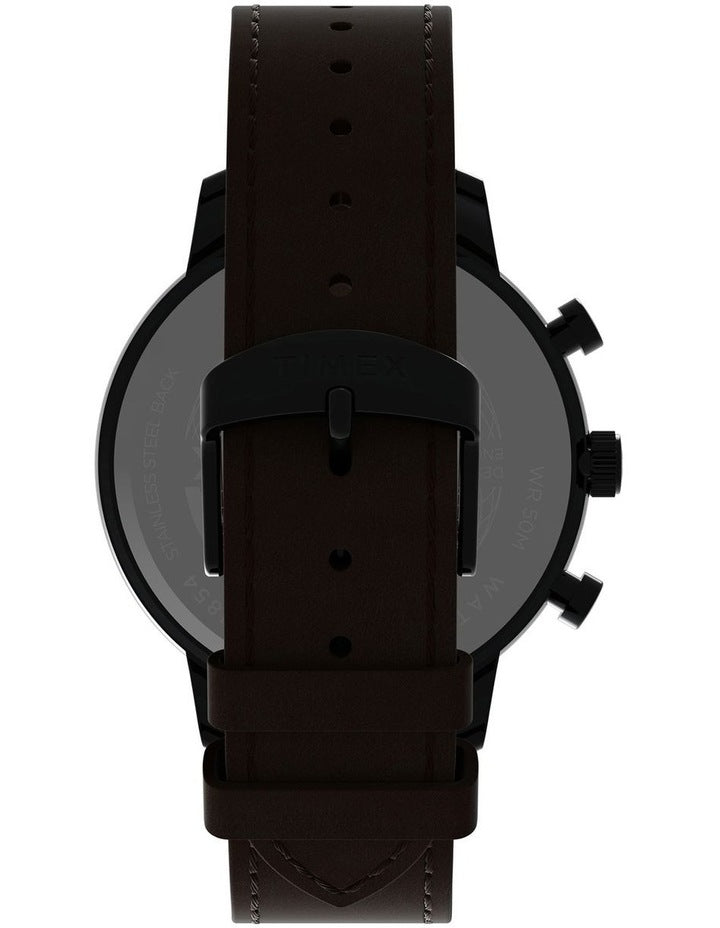 Chicago Chrono Leather Watch in Brown