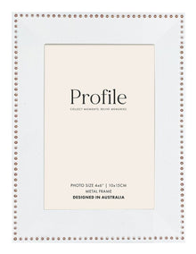Noble Metal Photo Frame 4x6" in White