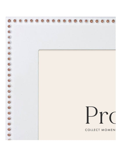 Noble Metal Photo Frame 4x6" in White