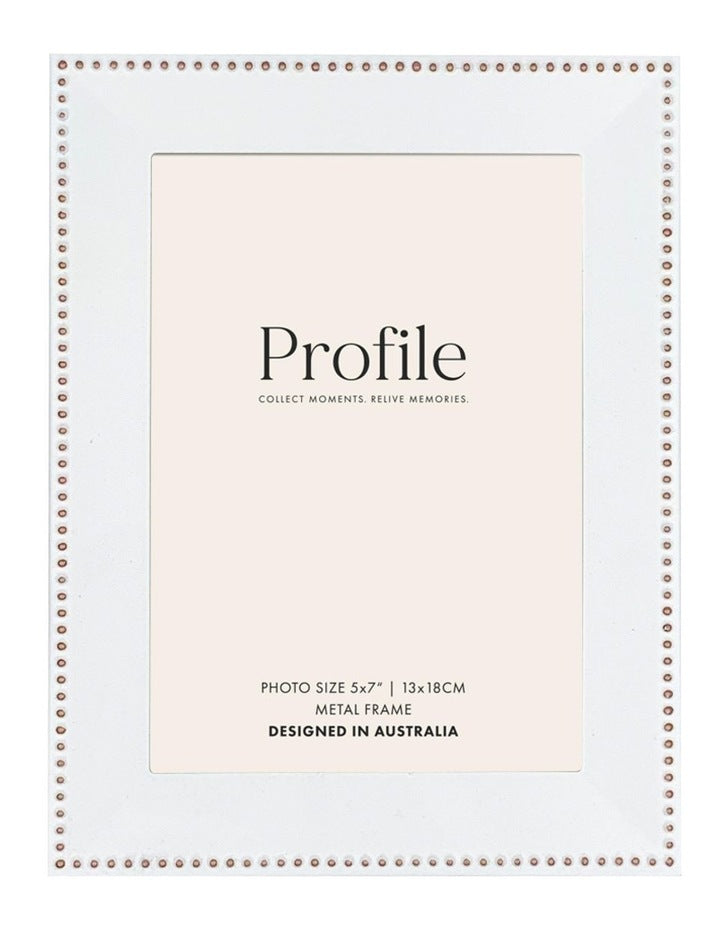 Noble Metal Photo Frame 5x7" in White