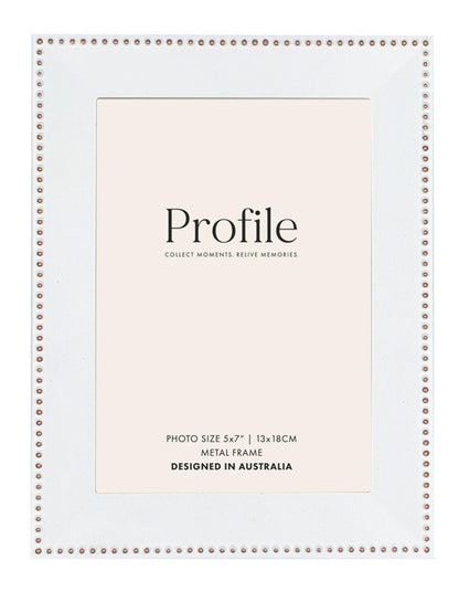 Noble Metal Photo Frame 5x7" in White
