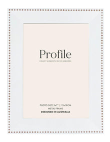 Noble Metal Photo Frame 5x7" in White