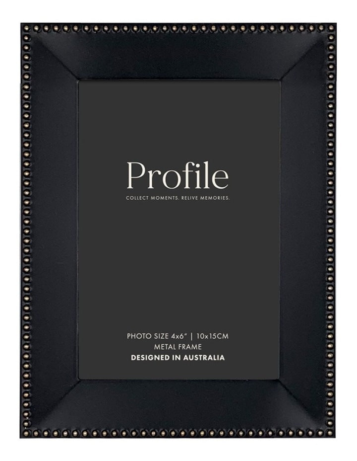 Noble Metal Photo Frame 4x6" in Black