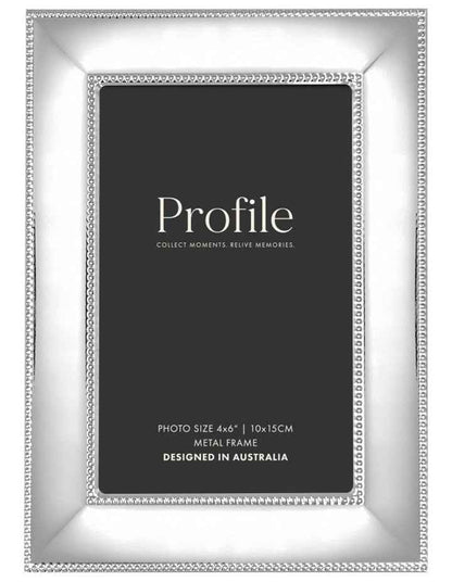 Romance Metal Photo Frame 4x6 in Silver