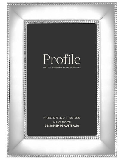 Romance Metal Photo Frame 4x6 in Silver