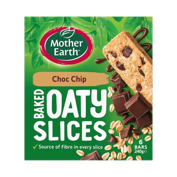 MOTHER EARTH OATY SLICES 240G:CHOCOLATE CHIP:.:240 GRAM