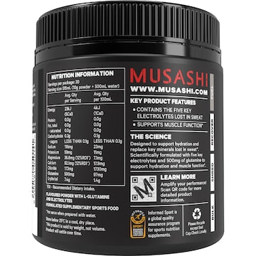 Musashi Electrolytes Watermelon Flavour 300g