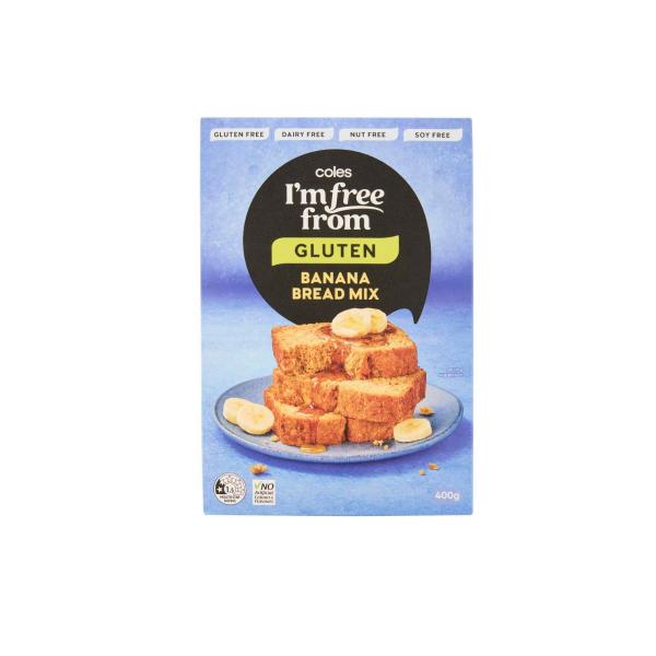 COLES I'M FREE FROM BANANA BREAD MIX:400G