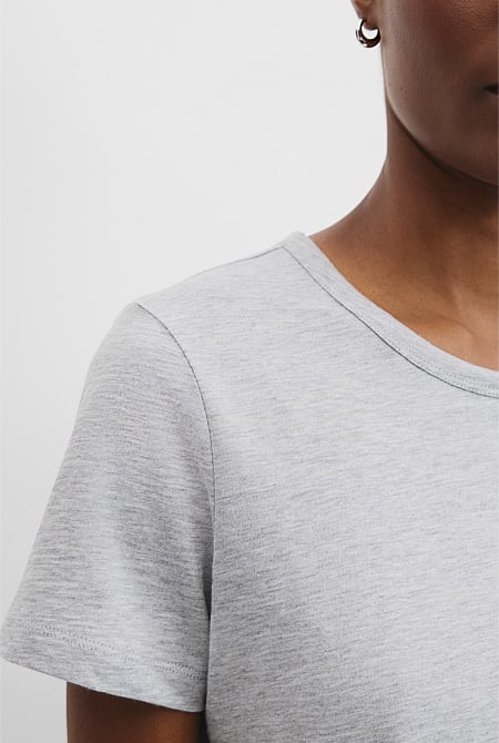 Australian Good Earth Cotton Slub Short Sleeve T-Shirt