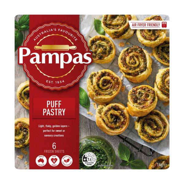 PAMPAS SHEETS FROZEN PASTRY PUFF:REGULAR:.:1 KG